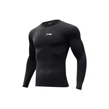 Li-Ning Quick-Dry Breathable Long Sleeve Basketball Shirt Men tops Black AUDU111-2 L