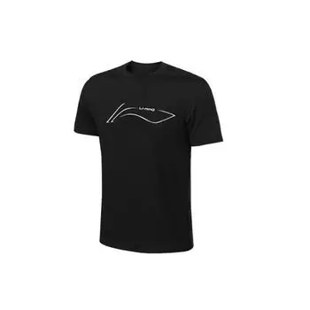 Li-Ning Quick-Dry Breathable Round Neck Short Sleeve T-Shirt Men Tops Black YTSU141-2 S