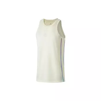 Жилет Li-Ning Quick-Dry Competition Letter Pattern без рукавов для бега с препятствиями, мужские топы, белый AAYT013-3 XXXL