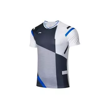 Li-Ning Быстросохнущая крутая футболка с короткими рукавами для соревнований, мужские топы, белые AAYR011-1 M