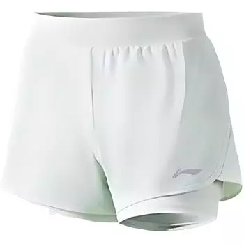 Li-Ning Quick-Dry Running Training Fitness Shorts Women shorts Light-Blue YKSU100-3 XS