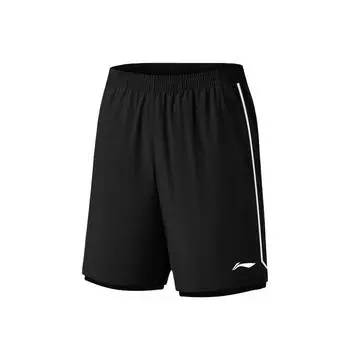 Li-Ning Quick-Drying Breathable Cool Comfort Versatile Cycling Running Basketball Casual Reflective Strip Sports Shorts Unisex shorts ATSK206-1 M