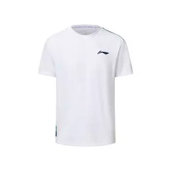 Li-Ning Quick-Drying Breathable Round Neck Short Sleeve T-Shirt Unisex Tops White AHSU467-2 XXL