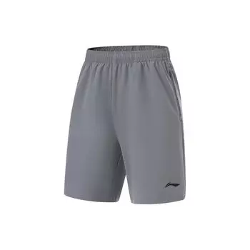 Li-Ning Quick-Drying Breathable Solid Color Low-Waist Moisture-Wicking Fitness Sports Casual Shorts Men shorts Shadow-Gray AKSU469-8 M