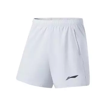 Li-Ning Quick-Drying Cool Breathable Solid Woven Fitness Shorts Men shorts Dawn-Gray AKSU679-2 L