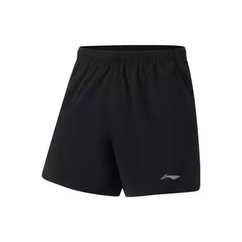 Li-Ning Quick-Drying Cool Breathable Solid Color Woven Fitness Shorts Men shorts Black AKSU679-1 XL