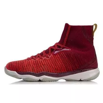Li Ning Ranger II Хамелеон Амортизация Отскок Высокий верх Бадминтон Профессиональные Соревновательные Кроссовки Унисекс Обувь Li-Ning-Красный AYAN003-1 41