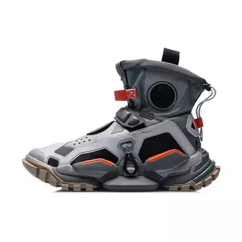 Li Ning Reignite 2.0 Hi DW удобные повседневные высокие баскетбольные кроссовки в стиле ретро унисекс серые AGBQ108-5 36
