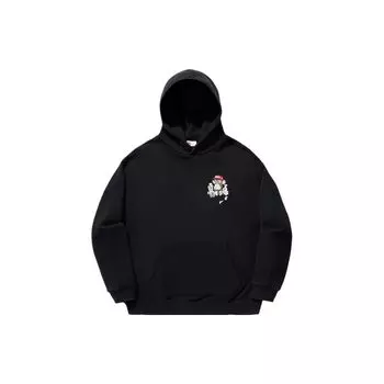 Li Ning Reignite Series Boring Ape Trend Sports Club New Year Limited Loose Pullover Hoodie Unisex Hoodies Black AWDU909-2 L