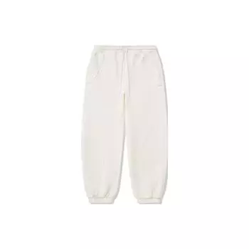 Li Ning Reignite Series однотонные свободные светоотражающие трикотажные спортивные брюки женские плавки цвета слоновой кости AKLU232-1 M