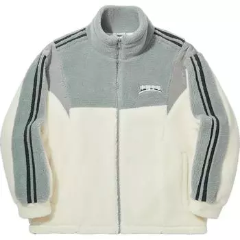 Li Ning Reignite Series Свободный кардиган Удобный Повседневный Простой Молния Воротник-стойка Цветной блок Толстовка Унисекс серая молочная AWDUB41-2 M