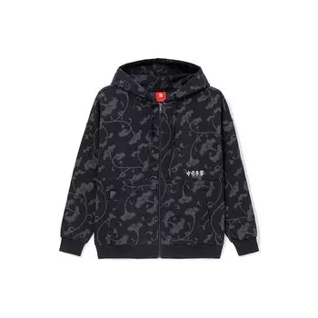 Li-Ning Reishi Series Свободная толстовка с капюшоном на молнии Спортивная куртка Верхняя одежда унисекс Черный AWDRF53-3 XXL