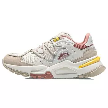 Li Ning Reverse Fantasy Удобные модные низкие спортивные повседневные туфли Женские кроссовки Pearl-White AGLR184-4 38