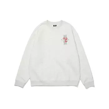 Li-Ning Ri Jin Dou Jin Series, спортивный тренд, толстовка с круглым вырезом и принтом, унисекс, серая, AWDT015-6 XXL