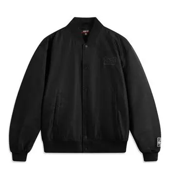 Li Ning Rising Fortune Series однобортная бейсбольная куртка с длинным рукавом и надписью «Let», хлопковая куртка для мужчин, черная AJMV067-2 XS