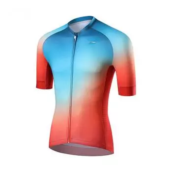 Li Ning Road Comfort Sports с коротким рукавом для велоспорта, мужские майки, градиентно-оранжевый LCTY083-3 M