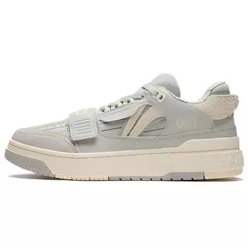Li Ning Rookie Hoody Trendy Durable Lightweight Low-God Retro Basketball Shoes Men sketball shoes Gray White ABCS027-12 43