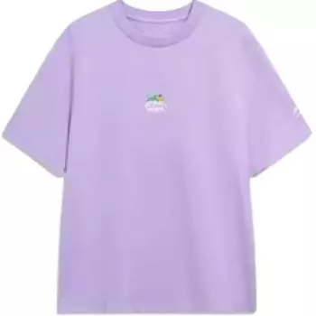 Li-Ning Round Neck Moisture Wicking Breathable Regular Short Sleeve T-Shirt Women Tops Rose-Purple AHST046-3 XL