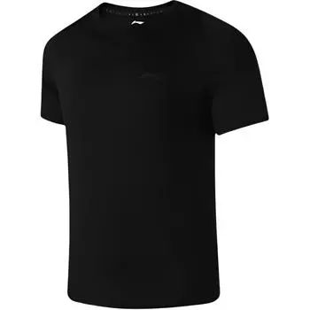 Li-Ning Round Neck Quick-Dry Cool Breathable Short Sleeve T-Shirt Men Tops Black ATSU819-1 L