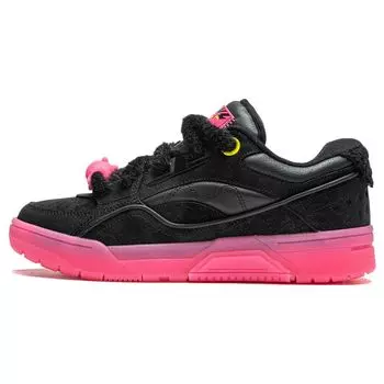 Li Ning Rsr101 Fat Cat универсальные удобные амортизирующие прочные низкие баскетбольные кроссовки унисекс черные розовые ABCT041-12 37