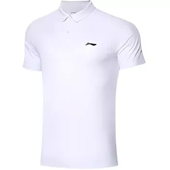 Li-Ning Рубашка поло Slim Fit Solid Color с коротким рукавом Мужская белая APLT261-2 S