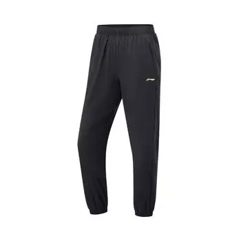 Li Ning Running Series, быстросохнущие, со средней посадкой, удобные, светоотражающие, спортивные, длинные брюки для женщин, черные AYKU114-1 S
