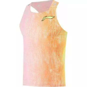 Li Ning Running Series Competition Logo Безрукавный дышащий удобный жилет для мужчин, топы стандартного белого цвета AAYU009-3 XL