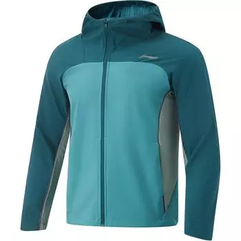 Li Ning Running Series цветная блоковая молния с капюшоном удобная флисовая теплая дышащая универсальная повседневная куртка мужские куртки AFDU349-5 M