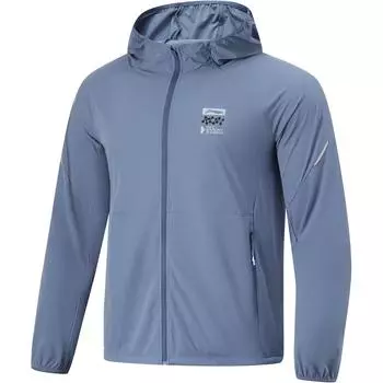 Li Ning Running Series Letter Zipper Hooded Reflective Ice Feel Comfort Protection Slim Fit Sports Windbreaker Men Upper Clothing AFDU389-5 2XL