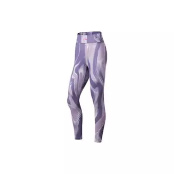 Li Ning Running Series Logo Print Full Print Эластичные леггинсы для йоги Женские леггинсы Светло-фиолетовые AULSB10-2 S