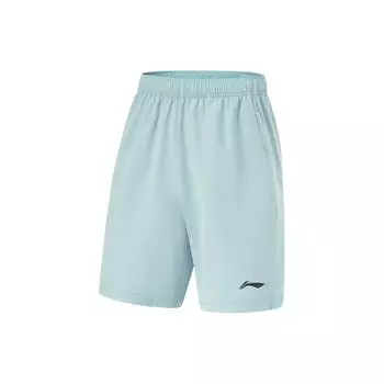 Li Ning Running Series Logo Print Quick-Dry Cool Sports Shorts Men shorts Fish-Eye-Blue AKSU339-5 M