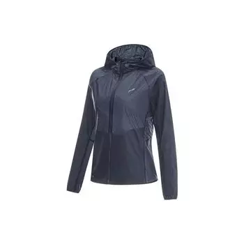 Li Ning Running Series однотонная легкая спортивная солнцезащитная куртка женская куртка холодный песок черный светоотражающий серебристый AFDT418-2 S
