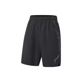 Li Ning Running Series однотонные быстросохнущие прохладные спортивные шорты мужские шорты черные AKST477-2 3XL
