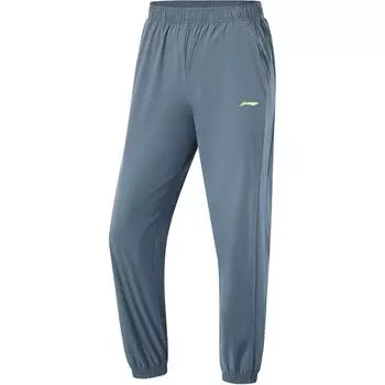 Li Ning Running Series однотонные, со средней талией, удобные, дышащие, с манжетами, спортивные длинные брюки для женщин, темно-синие, AYKU114-2 XS
