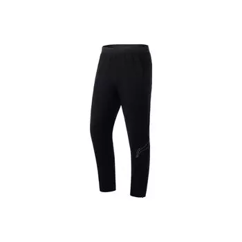 Li Ning Running Series однотонные светоотражающие прямые повседневные спортивные брюки со средней талией, мужские брюки черного цвета AYKT047-1 M