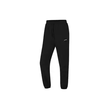 Li Ning Running Series однотонные светоотражающие трикотажные джоггеры женские джоггеры черные AYKT612-1 S