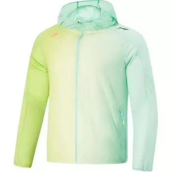 Li Ning Running Shoes Series Reflective Sun Protection Slim Fit Sports Jacket Men Jackets Cool-Green Fluorescent-Yellow-Green AFDU387-3 M