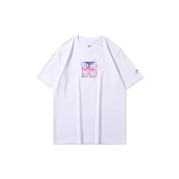 Li-Ning Sakura Limited Edition, повседневная спортивная футболка с круглым вырезом и коротким рукавом, мужские топы, белые AHSQ661-1 XS