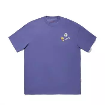 Li Ning Sam Taylor Художник Лимитированная Серия Спортивный Повседневный Простой Однотонный Пуловер с Круглым Вырезом Свободная Футболка с Коротким Рукавом Мужская Футболка AHSV553-3 M