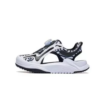 Li-Ning Сандалии детские Cyber Fluid Cloud Shock Absorbing Rebound легкие нескользящие сандалии детские сандалии белые черные YKUT004-5 38