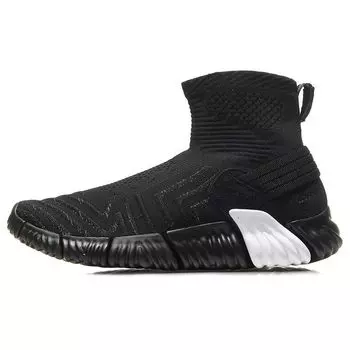 Li-Ning Seamless High-Top Running Shoes Men Sneakers Black White AGLM197-2 39