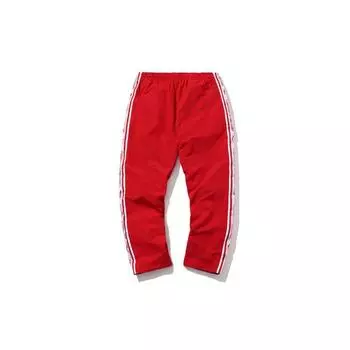 Li-Ning Series New York Fashion Week Ретро спортивные брюки унисекс Белый Красный AYKN371-2 L