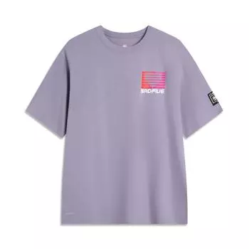 Li Ning Серия Anti-Five Повседневный Простой Пуловер с Круглым Вырезом Буквенный Свободный Принт Удобная Модная Универсальная Футболка с Коротким Рукавом Мужская Футболка AHSVD13-4 S