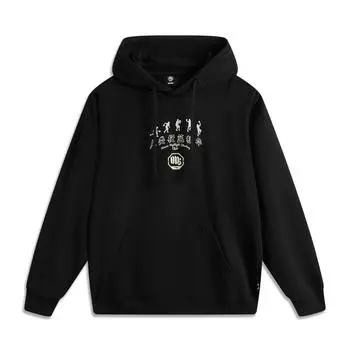 Li Ning Серия Anti-Five Повседневный Удобный Универсальный Худи Пуловер Толстовка Мужская толстовка Черный AWDUA21-4 S