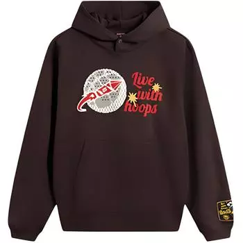 Li Ning Серия Anti-Five Спортивный Повседневный Простой Однотонный Пуловер с Капюшоном Свободный Флисовый Свитшот Мужской свитшот Кофейно-Коричневый AWDV297-2 S