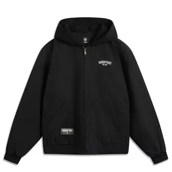 Li Ning Серия Anti-Five Удобная Повседневная Простая Толстовка С Капюшоном Свободная Хлопковая Куртка Мужская Куртка Черная AJMU197-1 XL