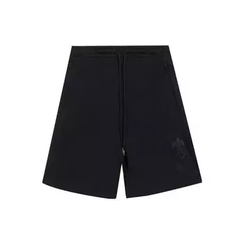 Li-Ning Серия Anti-Wu Обманчивые однотонные боковые пуговицы, прямые свободные повседневные шорты, мужские брюки, черные AKSS375-1 S