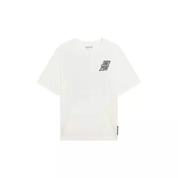 Li-Ning Серия Anti-Wu Пуловер с буквенным принтом и круглым вырезом Свободная футболка Топы унисекс Off-White AHST009-1 M