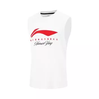 Li Ning Серия CBA Циндао Госинь Хайтянь Ян Хансен Спорт Простой Повседневный Быстросохнущий Крутой Круглый Вырез Буквы Профессиональная Баскетбольная Майка AVSV289-3 L