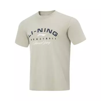 Li Ning Серия Cba Циндао Госинь Хайтянь Ян Хансен Спортивная Повседневная Футболка с Принтом Букв Профессиональная Баскетбольная Футболка с Коротким Рукавом AHSVH47-4 S